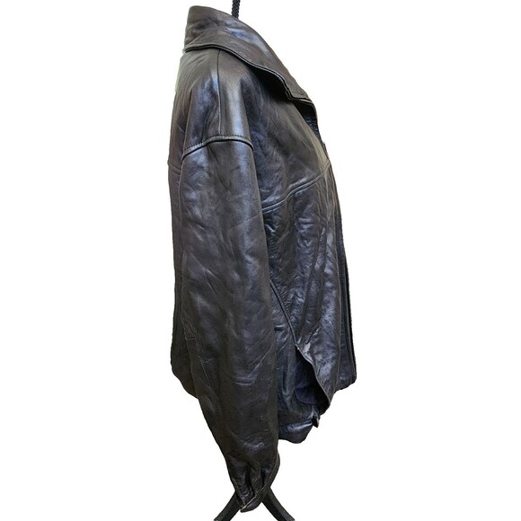 Knoles & Carter Lambskin Black Leather Jacket Size Medium Buttery Soft - Picture 5 of 12